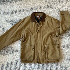 Tommy Hilfiger Khaki Jacket with Dark Brown Collar